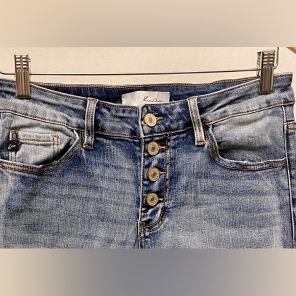 Kancan buttonfly distressed Skinny Jeans Size 13/30 - Picture 6 of 9